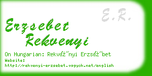 erzsebet rekvenyi business card